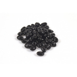 Twin bead 2.5x5mm opaque black